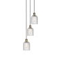 Innovations Lighting Bridal Veil 3 Light 12" Wide Multi Light Pendant Antique Brass / Clear