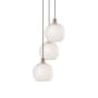 Innovations Lighting White Mouchette 3 Light 17" Wide Suspension Multi Light Pendant Antique Copper