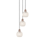 Innovations Lighting White Mouchette 3 Light 13" Wide Suspension Multi Light Pendant Antique Copper
