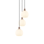 Innovations Lighting White Venetian 3 Light 15" Wide Suspension Multi Light Pendant Antique Copper