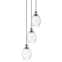 Innovations Lighting Preston 3 Light 13" Wide Multi Light Pendant Antique Copper / Clear