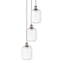 Innovations Lighting Preston 3 Light 14" Wide Multi Light Pendant Antique Copper / Clear