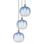 Innovations Lighting Brookhaven Sphere 3 Light 17" Wide Multi Light Pendant Antique Copper / Sapphire Blue