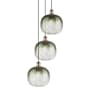 Innovations Lighting Brookhaven Sphere 3 Light 17" Wide Multi Light Pendant Antique Copper / Slate