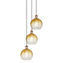 Innovations Lighting Brookhaven Globe 3 Light 15" Wide Multi Light Pendant Antique Copper / Amber
