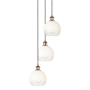 Innovations Lighting Brookhaven Globe 3 Light 15" Wide Multi Light Pendant Antique Copper / Opal