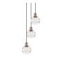 Innovations Lighting Rochester 3 Light 12" Wide Multi Light Pendant Antique Copper / Clear