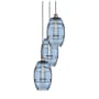 Innovations Lighting Vaz 3 Light 15" Wide Multi Light Pendant Antique Copper / Blue