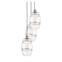 Innovations Lighting Vaz 3 Light 15" Wide Multi Light Pendant Antique Copper / Clear