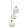 Innovations Lighting Farmhouse Rope 3 Light 15" Wide Multi Light Pendant Black Antique Brass / White Glass with White Rope