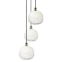 Innovations Lighting Brookhaven Sphere 3 Light 17" Wide Multi Light Pendant Black Antique Brass / Opal