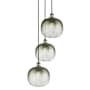 Innovations Lighting Brookhaven Sphere 3 Light 17" Wide Multi Light Pendant Black Antique Brass / Slate