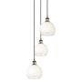 Innovations Lighting Brookhaven Globe 3 Light 15" Wide Multi Light Pendant Black Antique Brass / Opal