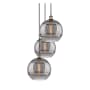 Innovations Lighting Rochester 3 Light 19" Wide Multi Light Pendant Black Antique Brass / Smoked