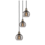 Innovations Lighting Rochester 3 Light 12" Wide Multi Light Pendant Black Antique Brass / Smoked