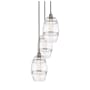 Innovations Lighting Vaz 3 Light 15" Wide Multi Light Pendant Black Antique Brass / Clear