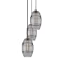 Innovations Lighting Vaz 3 Light 15" Wide Multi Light Pendant Black Antique Brass / Smoked