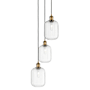 Innovations Lighting Preston 3 Light 14" Wide Multi Light Pendant Brushed Brass / Clear
