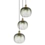 Innovations Lighting Brookhaven Sphere 3 Light 17" Wide Multi Light Pendant Brushed Brass / Slate