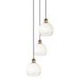 Innovations Lighting Brookhaven Globe 3 Light 15" Wide Multi Light Pendant Brushed Brass / Opal
