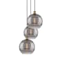 Innovations Lighting Rochester 3 Light 19" Wide Multi Light Pendant Brushed Brass / Smoked