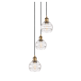 Innovations Lighting Rochester 3 Light 12" Wide Multi Light Pendant Brushed Brass / Clear