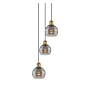 Innovations Lighting Rochester 3 Light 12" Wide Multi Light Pendant Brushed Brass / Smoked