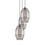 Innovations Lighting Vaz 3 Light 17" Wide Multi Light Pendant Brushed Brass / Smoked