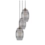 Innovations Lighting Vaz 3 Light 15" Wide Multi Light Pendant Brushed Brass / Smoked