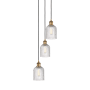 Innovations Lighting Bridal Veil 3 Light 12" Wide Multi Light Pendant Brushed Brass / Clear