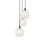 Innovations Lighting White Mouchette 3 Light 17" Wide Suspension Multi Light Pendant Matte Black