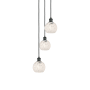 Innovations Lighting White Mouchette 3 Light 13" Wide Suspension Multi Light Pendant Matte Black