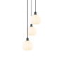 Innovations Lighting White Venetian 3 Light 15" Wide Suspension Multi Light Pendant Matte Black