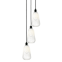 Innovations Lighting Brookhaven Almond 3 Light 13" Wide Multi Light Pendant Matte Black / Opal