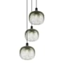 Innovations Lighting Brookhaven Sphere 3 Light 17" Wide Multi Light Pendant Matte Black / Slate