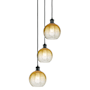 Innovations Lighting Brookhaven Globe 3 Light 15" Wide Multi Light Pendant Matte Black / Amber