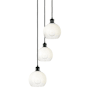 Innovations Lighting Brookhaven Globe 3 Light 15" Wide Multi Light Pendant Matte Black / Opal