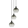 Innovations Lighting Brookhaven Globe 3 Light 15" Wide Multi Light Pendant Matte Black / Slate