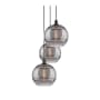 Innovations Lighting Rochester 3 Light 19" Wide Multi Light Pendant Matte Black / Smoked