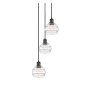 Innovations Lighting Rochester 3 Light 12" Wide Multi Light Pendant Matte Black / Clear