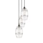 Innovations Lighting Vaz 3 Light 15" Wide Multi Light Pendant Matte Black / Clear