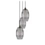 Innovations Lighting Vaz 3 Light 15" Wide Multi Light Pendant Matte Black / Smoked