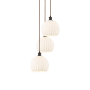 Innovations Lighting White Venetian 3 Light 17" Wide Suspension Multi Light Pendant Oil Rubbed Bronze