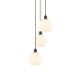 Innovations Lighting White Venetian 3 Light 15" Wide Suspension Multi Light Pendant Oil Rubbed Bronze