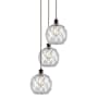 Innovations Lighting Farmhouse Rope 3 Light 15" Wide Multi Light Pendant Oil Rubbed Bronze / Clear Glass with White Rope