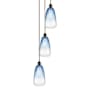 Innovations Lighting Brookhaven Almond 3 Light 13" Wide Multi Light Pendant Oil Rubbed Bronze / Sapphire Blue