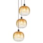 Innovations Lighting Brookhaven Sphere 3 Light 17" Wide Multi Light Pendant Oil Rubbed Bronze / Amber