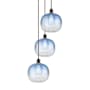 Innovations Lighting Brookhaven Sphere 3 Light 17" Wide Multi Light Pendant Oil Rubbed Bronze / Sapphire Blue