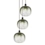 Innovations Lighting Brookhaven Sphere 3 Light 17" Wide Multi Light Pendant Oil Rubbed Bronze / Slate