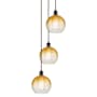 Innovations Lighting Brookhaven Globe 3 Light 15" Wide Multi Light Pendant Oil Rubbed Bronze / Amber